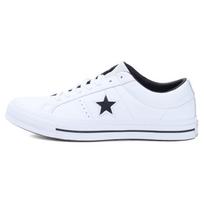 Converse One Star Perforated Leather Low Top 'White Black' 158464C 44.5