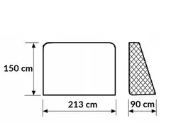 Askato Futbolo vartai su tinklu 213 x 150 x 90 cm, plieniniai, balti