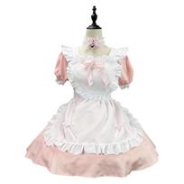 Japoniška juoda Lolita tarnaitės suknelė - Švelnus klasikinis Alice kavinės stilius XXXL rožinė