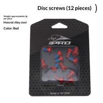 Custom Bike Bolt Kit 12Pcs Colored T25 Screws for 6-Bolt Disc Rotors Add a of Color to Your Road or Mountain Bike, Easy Install raudona