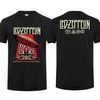 Nuostabūs Marškinėliai Vyrams Vintažiniai Roko Grupė Led Tour Mothership Zeppelin T Marškinėlis Dvipusis Laisvalaikio Per dydį Marškinėlis Su Grafika S-4XL S