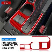 Carbon Fiber Gear Shift Panel Cover for Subaru Impreza STI 2002-2004 Interior Trim Red Carbon juoda