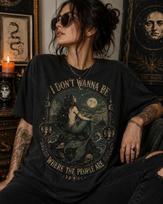 Siren I Don't Wanna Be Where The People Are Shirt Antisocial Mermaid Shirt L