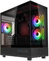 Kolink GSI SmartAssembly ARGB Glass Micro-ATX PC case, mid tower, Micro-ATX, Tempered Glass – juodas, 750 watts Gold power supply