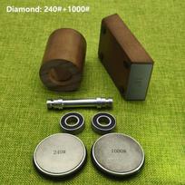2-Angle Rolling Knife Sharpener 15/22° Roller Sharpeners Magnet Wooden base Diamond Grinder Set Woodwork Sharpening System black