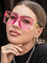 Fashion Big Frame Sunglasses Vintage Rectangular Glasses Outdoor Tours for Women UV Protection UV400 Sunglasses Oculos De Sol As Picture
