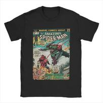 Men's Spider-man Spiderman T Shirts Pure Cotton Clothing Funny Short Sleeve Round Neck Tee Shirt Original T-Shirt S juoda
