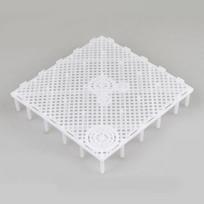 Kvadratinis akvariumas po žvyru, žuvų rezervuaro dugno filtravimo plokštės filtravimo sistema 01 White Without Nozzle