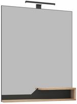 Veidrodis Kalune Design Galia 80-861, su apšvietimu, kabinamas, 80 cm x 100 cm, ąžuolo sp.