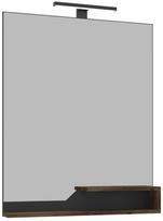 Veidrodis Kalune Design Galia 80-862, su apšvietimu, kabinamas, 80 cm x 100 cm, riešuto sp.