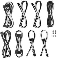 Laidas Cablemod C-Series Pro ModMesh Sleeved 12V-2x6 12VHPWR Dual StealthSense Cable Kit, balta sp./juoda sp.