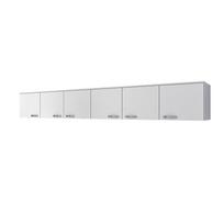 Pakabinama spintelė Kalune Design BA132, balta sp., 243 cm x 48.3 cm x 45 cm
