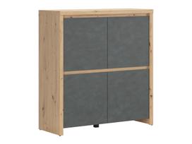 Spintelė Larios, pilka sp./artisan oak sp., 40 cm x 105 cm x 112 cm