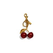 COACH Bag Charm Three-dimensional Cherry Bag Pendant Resin Metal Bag Periphery Women's Red/Gold red auksas
