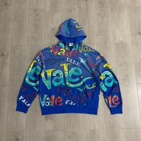 Vale Forever Spearmint Zip Up Hoodie Hot Diamond Wash Ripped Cardigan Sweater S mėlyna
