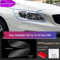 Smoked Transparent Headlight Film for 26 Volvo Models: S90, XC90, XC60, V90, XC40, S60 Default gray