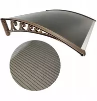 Stogelis virš durų Metal-gum, 125x76 cm, rudas