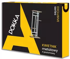 Gėlių stovas Pokka, 74x36x23 cm, balta/ruda