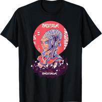 Cyberpunk Paris France Graphic Design T-Shirt S juoda