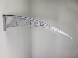 Stogelis virš durų Metal-gum, 120x80 cm, pilkas/rudas