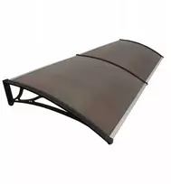 Stogelis virš durų Metal-gum, 200x115 cm, juodas/rudas