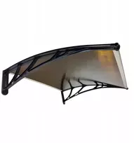 Stogelis virš durų Metal-gum, 120x80 cm, juodas/rudas