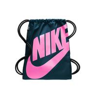 Nike Heritage Basic Logo Drawstring Portable Polyester Backpack Unisex Backpacks Black Pink CK0969-304 Black/Pink pink