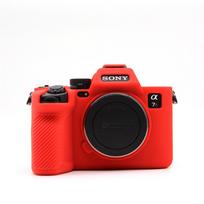 A7R5 Soft Silicone Armor Camera Bag Case For Sony A7R V A7R5 ILCE-7RM5 Protective Body Cover Skin raudona