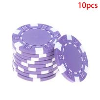 10 Pcs 11.5g ABS Plastic Poker Chips - Metal Core Casino Texas Hold'em Poker Game Chip Set Accessories