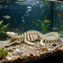 1 Piece Realistic Mosasaurus Skeleton Replica Aquarium Decoration Large  Collectors And Aquarium Enthusiasts (For Fish)