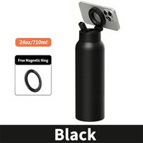 24oz/710ml Protable Sport Insulated Bottle Large Capacity 304Stainless Steel Insulated Water Bottle Straw Magnetic Phone Stand 710ml