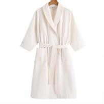 Westin Hotel Summer Bathrobe: Lightweight, Quick-Drying, Ultra-Fine Fiber Robe for Men & Women M (Length 112cm) beveik baltos spalvos