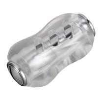 Fishing Reel Handle Knob Replacement for SAD Gourd Shaped Non Slip Texture Design Fishing Reel Handle Silver Black white