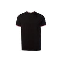 Moncler SS21 Logo Patch Short Sleeve T-Shirt Men Tops Black 801990087296999 S