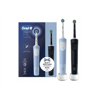 Oral-B Electric Toothbrushes | Vitality Pro Duo | Rechargeable | For adults | Number of brush heads included 2 | Number of teeth brushing modes 3 | Black/Blue White|Vitality Pro Duo
