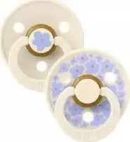 Bibs BIBS STUDIO COLOUR 2-PACK JASMINE IVORY S Čiulptukas nusiraminimui kauczuk Hevea