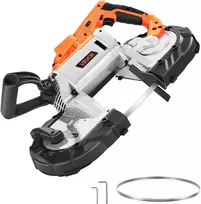 Akumuliatorinis juostinis pjūklas 20V gylis 127 mm be šepetėlių variklis nešiojamas