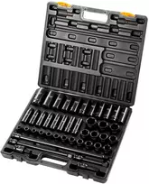 Smūginių galvučių komplektas 1/2 col. 43 vnt. metrinės 9-30 mm standartinės/gilios