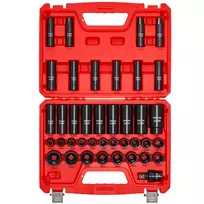 Smūginių galvučių komplektas 39 vnt. 6 briaunų metrinės 9-30 mm sunkiam darbui