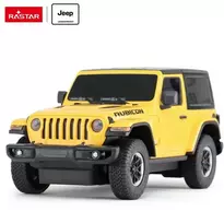 Jeep Wrangler JL mastelio 1:24 Rastar 79500 geltonas valdomas automobilis