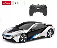 BMW I8 R/C mastelis 1:24 Rastar 48400 sidabrinis nuotoliniu būdu valdomas automobilis