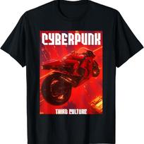 CYBERPUNK MOTORCYCLE RIDE T-Shirt S juoda