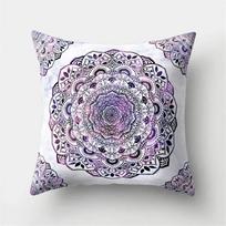 1 Mandala Chinese Decorative Pillow Polyester Bag Home Decoration Living Room Sofa Decorative Pillow 40508 12x12Inch black