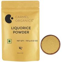 CARMEL ORGANICS Liquorice(Mulethi) Root Powder (100 Grams) | Yashtimadhu Powder for skin and hair care | Non-GMO | glycyrrhiza glabra/licorice 100GM
