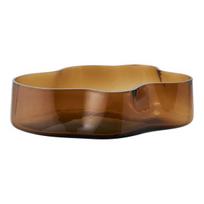 Padėklas, 29.5x24x7 cm, rudas, stiklas