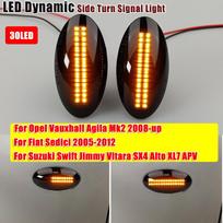2Pieces Dynamic LED Side Marker Turn Signal Light for Suzuki Swift Jimmy SX4 Grand Vitara XL7 Ignis Splash Alto APV Arena black