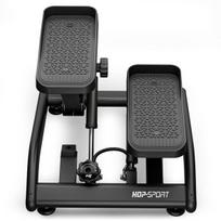 Mini steperis su reguliuojamu hidrauliniu pasipriešinimu ir LCD ekranu, iki 110 kg, juodas