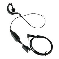 1 Pin 2 5mm Walkie Talkie Earphone Single Ear Two-way Radio Headphone Ergonomic Lapel Clip Earpiece with Microphone raudona