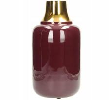Dekoratyvinė metalinė vaza gėlėms 28 cm, bordo/aukso