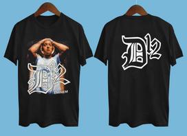 Eminem D12 Vintage Double Sided shirt Short Sleeve Cotton T-Shirt AH1125 S white
